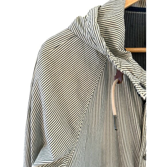 Abercrombie & Fitch Men's Hooded Seersucker Striped Zip Lightweight Jacket Small - Picture 3 of 9